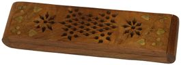 Indische Holz Schatulle mit Intarsien Einlegearbeit