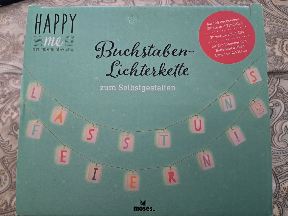 KOBOKO LED Lichterkette Happy Birthday - 1,9m Mit 13 LEDs, Batteriebetrieben Für Geburtstagsdeko