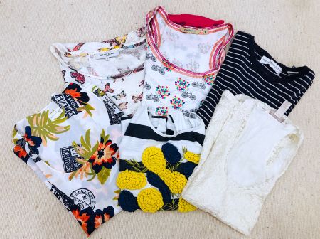 Lot d'été 6 T-shirts - BANANA REPUBLIC, GERARD DAREL-Gr: 36