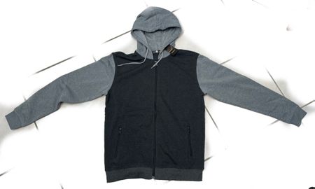 Hoodie Jacke, Polyester, Neu M Winter Mann 81 grau schwarz