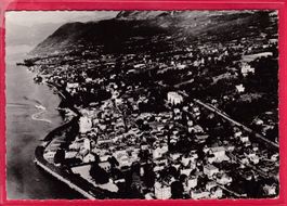 VUE AÉRIENNE, EVIAN-LES-BAINS, PANORAMA, 10.9.1956