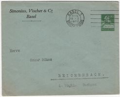 10 Rp. Tell auf Privatganzsache von BASEL