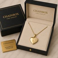 Herzanhänger Gold 333 voll,massiv Diamant mit Kette s925