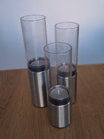 Drei moderne Windlichter
