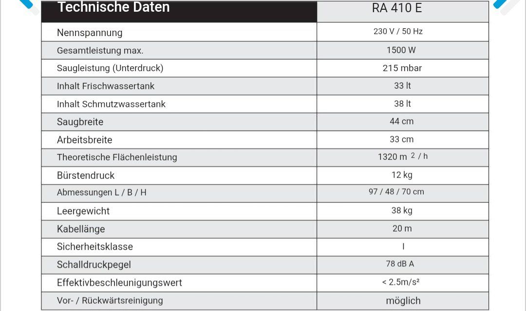 Cleanfix Alle Maschinen: CLENAFIX RA 410E ##TASKI WETROK NILFISK KÄRCHER – Gebraucht aus Zürich von 5183840711 7