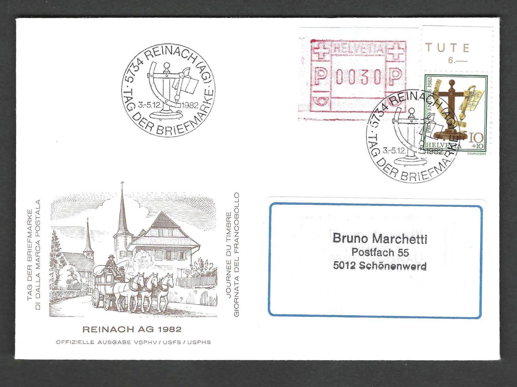 Alle Briefmarken: CH  Einzelmarke Reinach1982 – Gebraucht aus Koblenz von Markenhimmel