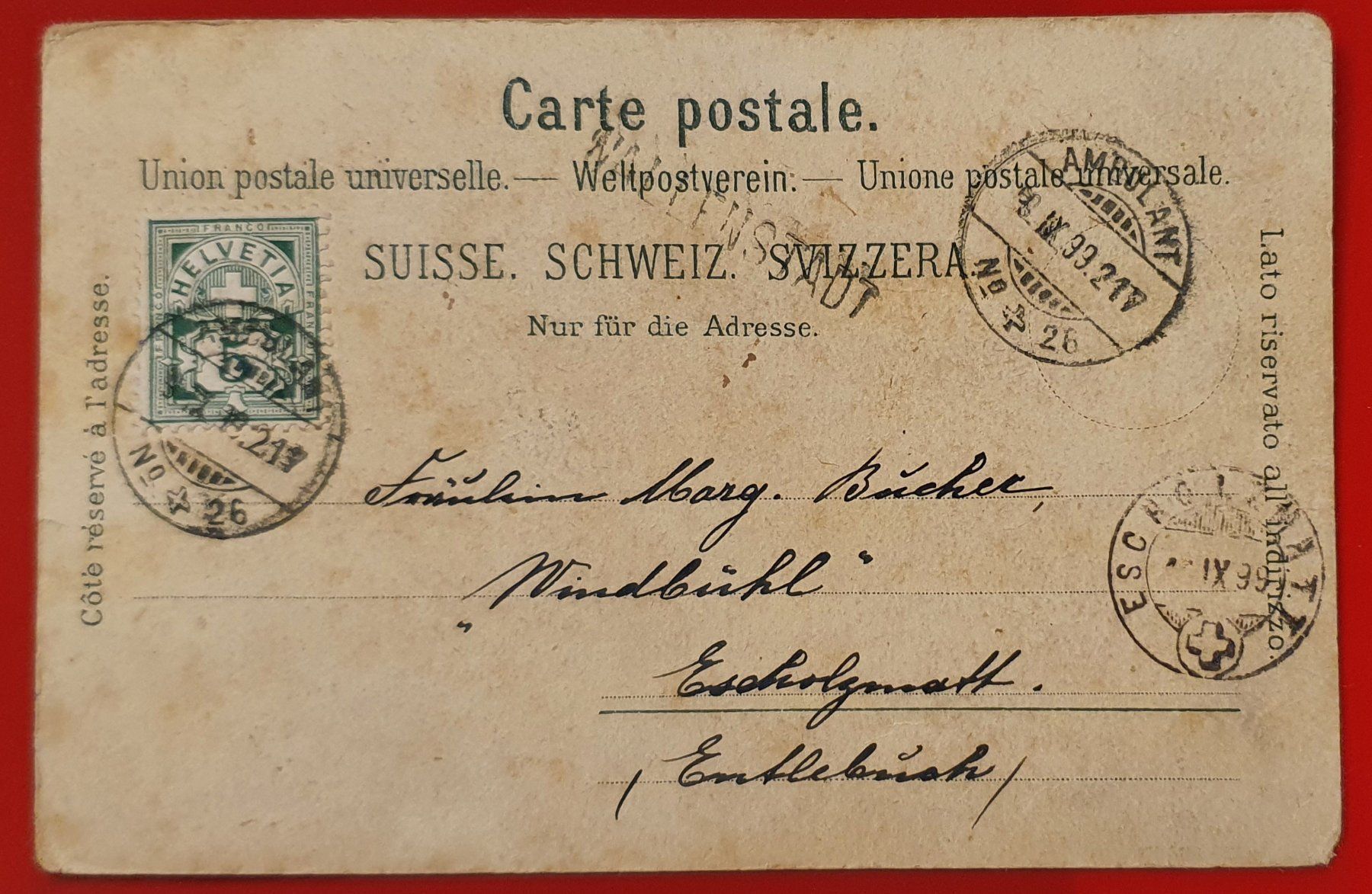 Ansichtskarten: Gruss aus Wallenstadt 1899 – Gebraucht aus Kreuzlingen von Rschweiz1 1