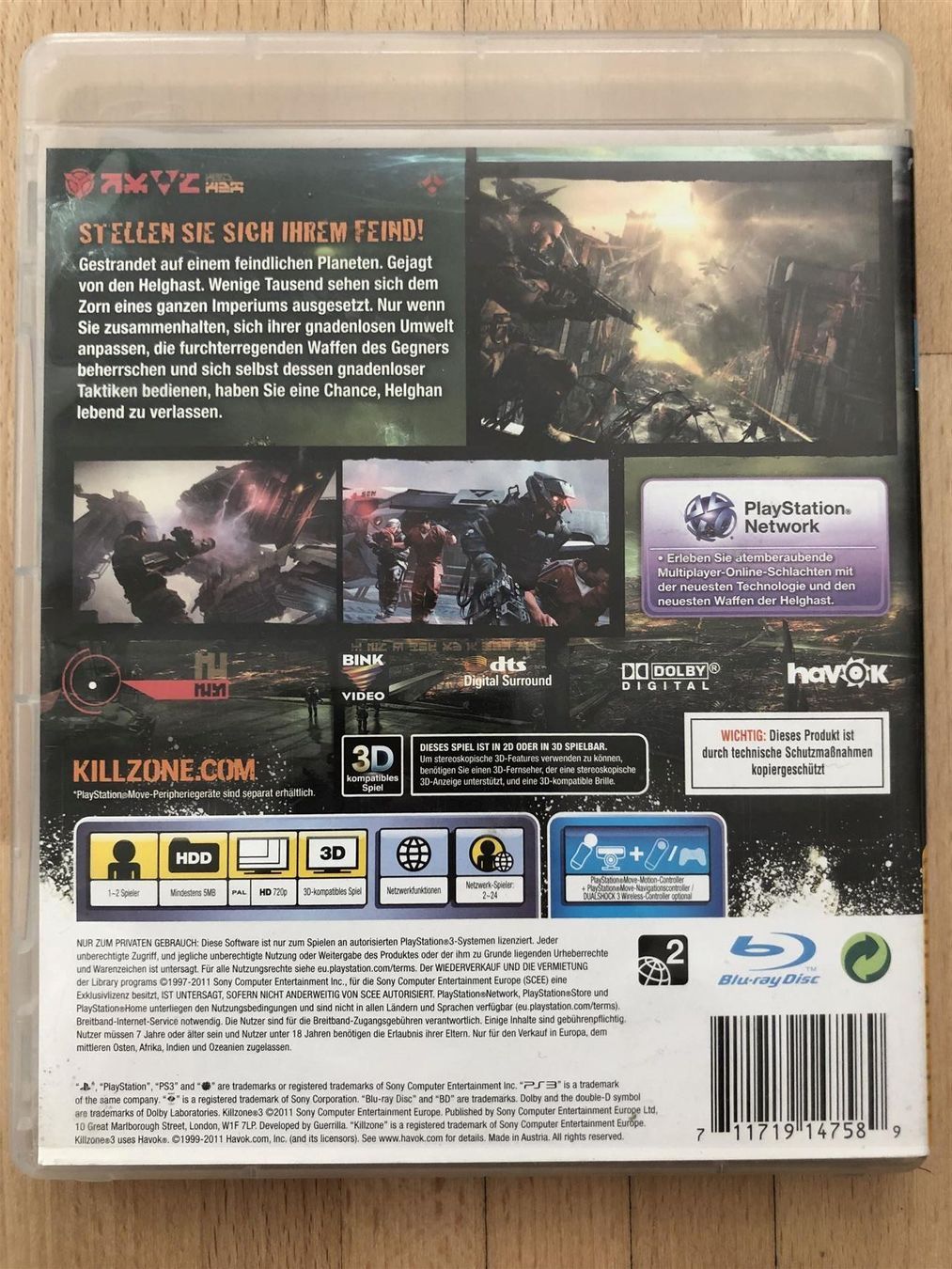 Giochi: Killzone 3 - PS 3 – Usato da Nussbaumen AG venduto da Pika-Shop 1