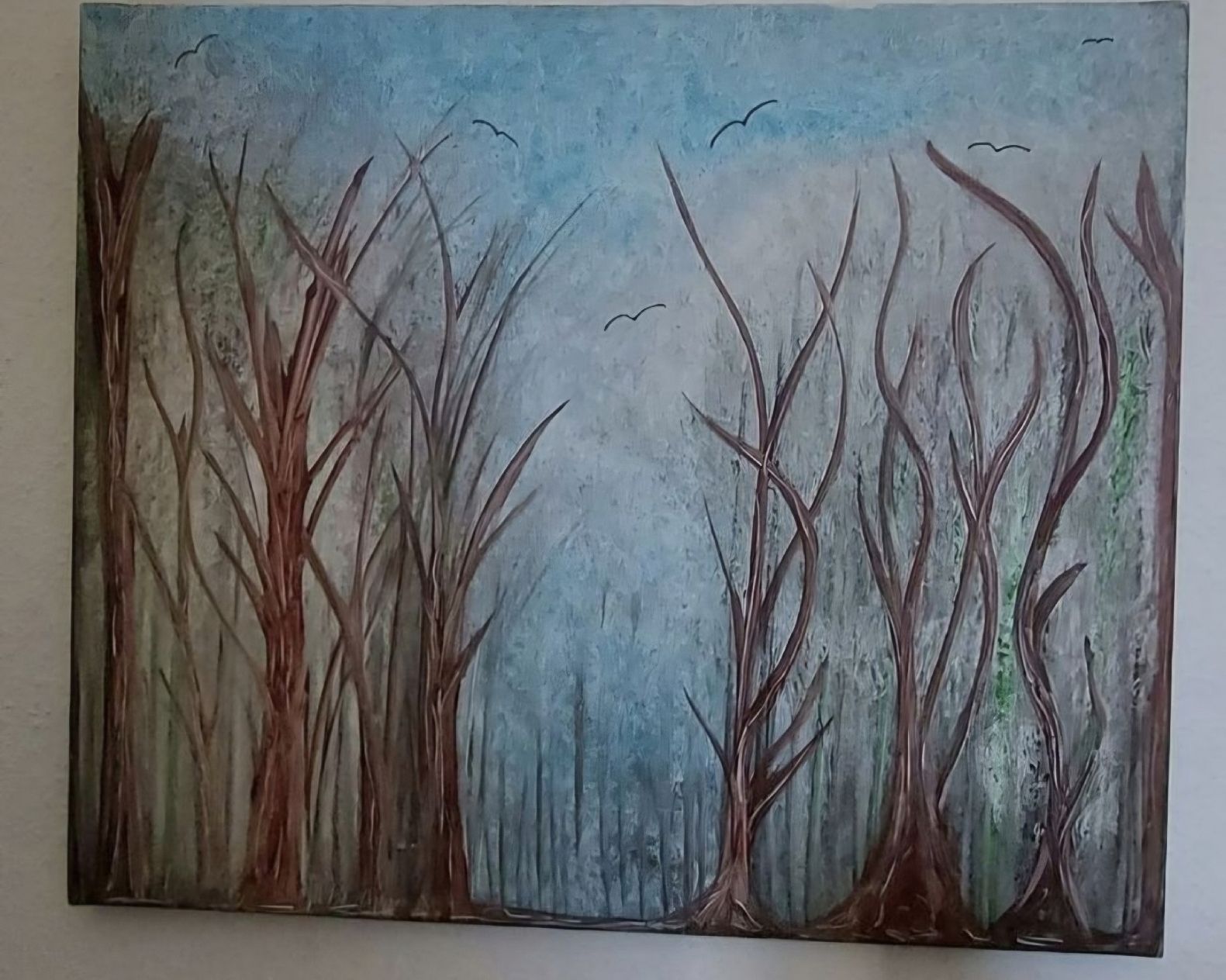 Dipinti: Gemälde "Herbstwald,handmade 55×46 – Nuovo (secondo la descrizione) da Riehen venduto da Steinbock1970