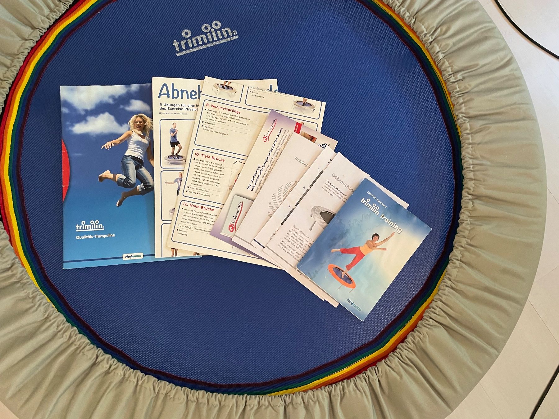 Trampolini: Trampolin ,TRIMILIN blau ,mit stange – Usato da Pfeffingen venduto da Purzzeli 4