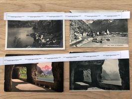 4x, Flüelen Axenstrasse Urnersee alt Raritäten AK