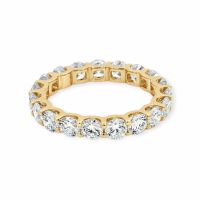 Alliance-Ring 14k Gelbgold Labor Diamanten 3,26ct