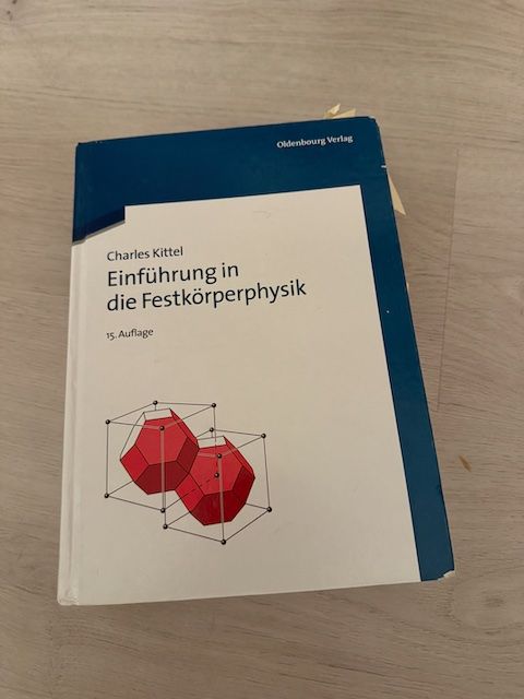 Libri: Kittel -- Einführung in die Festkörperphysik – Usato da Olten venduto da mar_sz5f