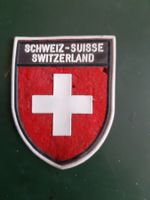 Schweiz Wappen aus Filz zum Aufnähen - alter Uniformsticker