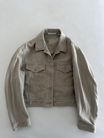 Uniqlo Jeansjacke beige Baumwolle Grösse S