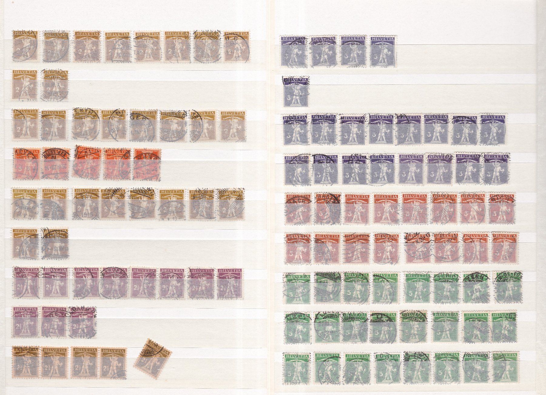 Alle Briefmarken: CH Briefmarken-/Dublettenseiten ab Altschweiz – Gebraucht aus Münchwilen AG von Nesar 3