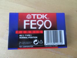 Leer Kassette TDK FE90 Originalverpackt