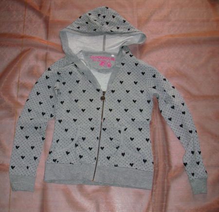 Sweat - Jacke, Grau/Schwarz, Gr. Kl. M * Clockhouse *