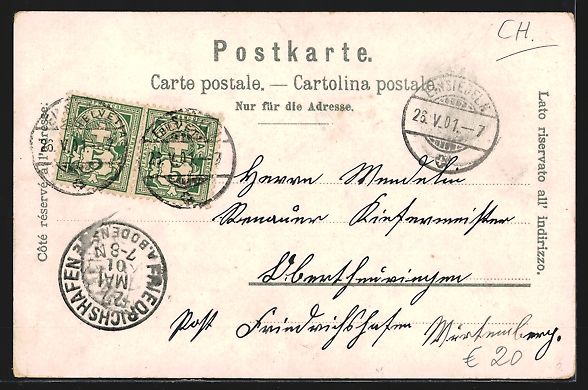 Cartes postales: Litho Einsiedeln, Kloster mit Prozession – D'occasion à Berlin par bartko-reher 1