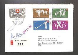 1951 FDC Pro Patria Ersttagsbrief "DEUTSCH" Einschreiben
