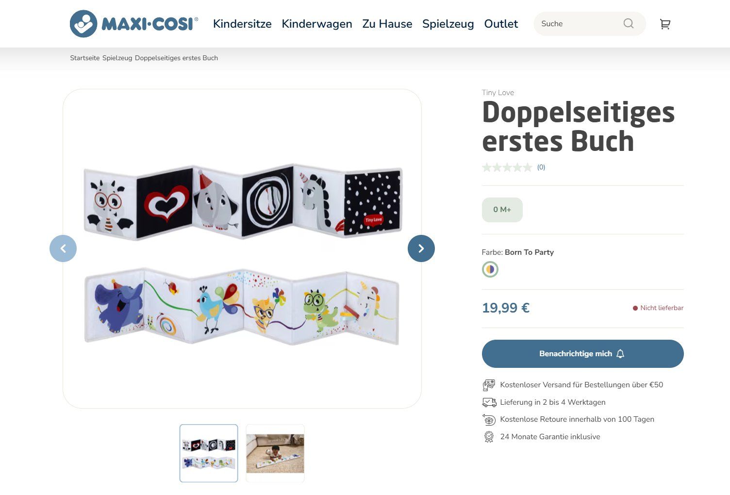 Giocattoli: NEU Tiny Love Doppelseitiges Baby-Stoffbuch / Knisterbuch – Nuovo e nell'imballaggio originale da Thalwil venduto da VitaMini 3