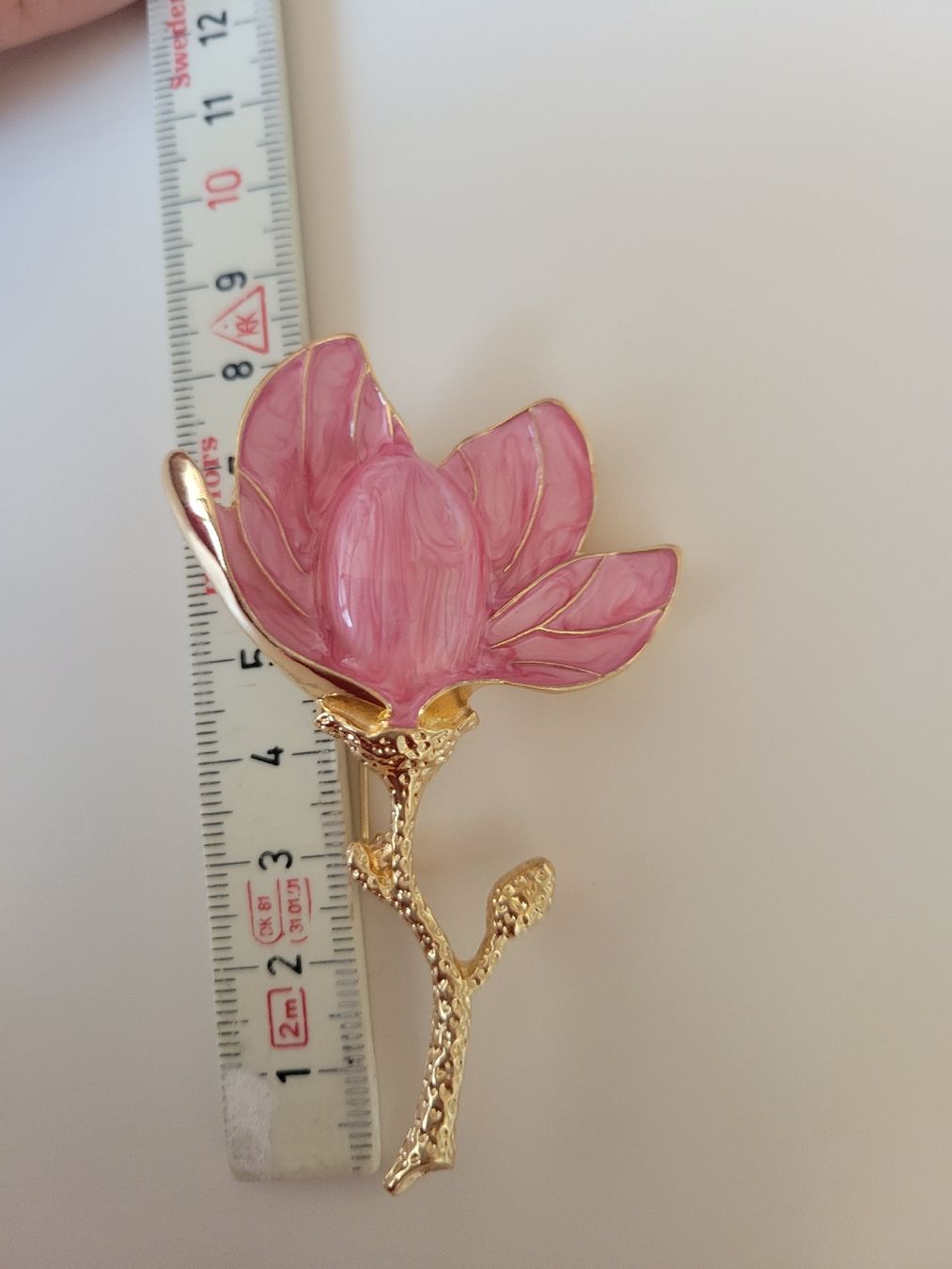 Spille & Fermagli: Broche fleur rose et dorée 8cm – Nuovo (secondo la descrizione) da Bernex venduto da Dariafr 2