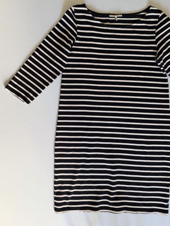 Ganni Kleid gestreift schwarz weiss Gr  M 