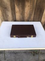 Backgammon Spielset braun mit Koffer guter Zustand