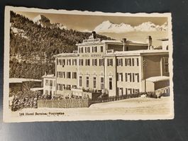 Photo Karte / Hotel Bernina Pontresina Gelaufen 1939