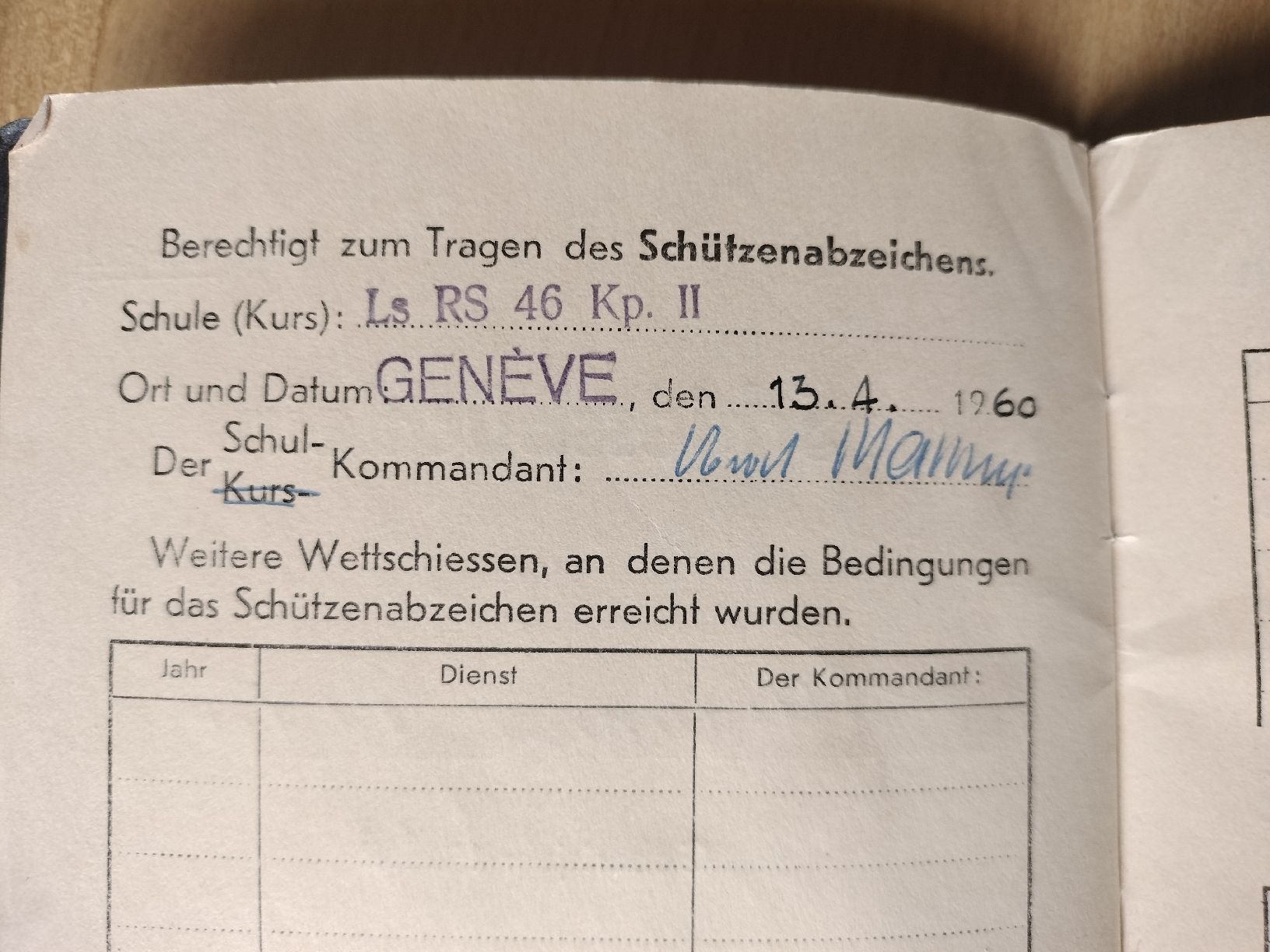 Documenti: Altes Schweizer Armee Militär Schiessbüchlein 1960 – Usato da Schwanden Sigrisw venduto da len_9yqg 2