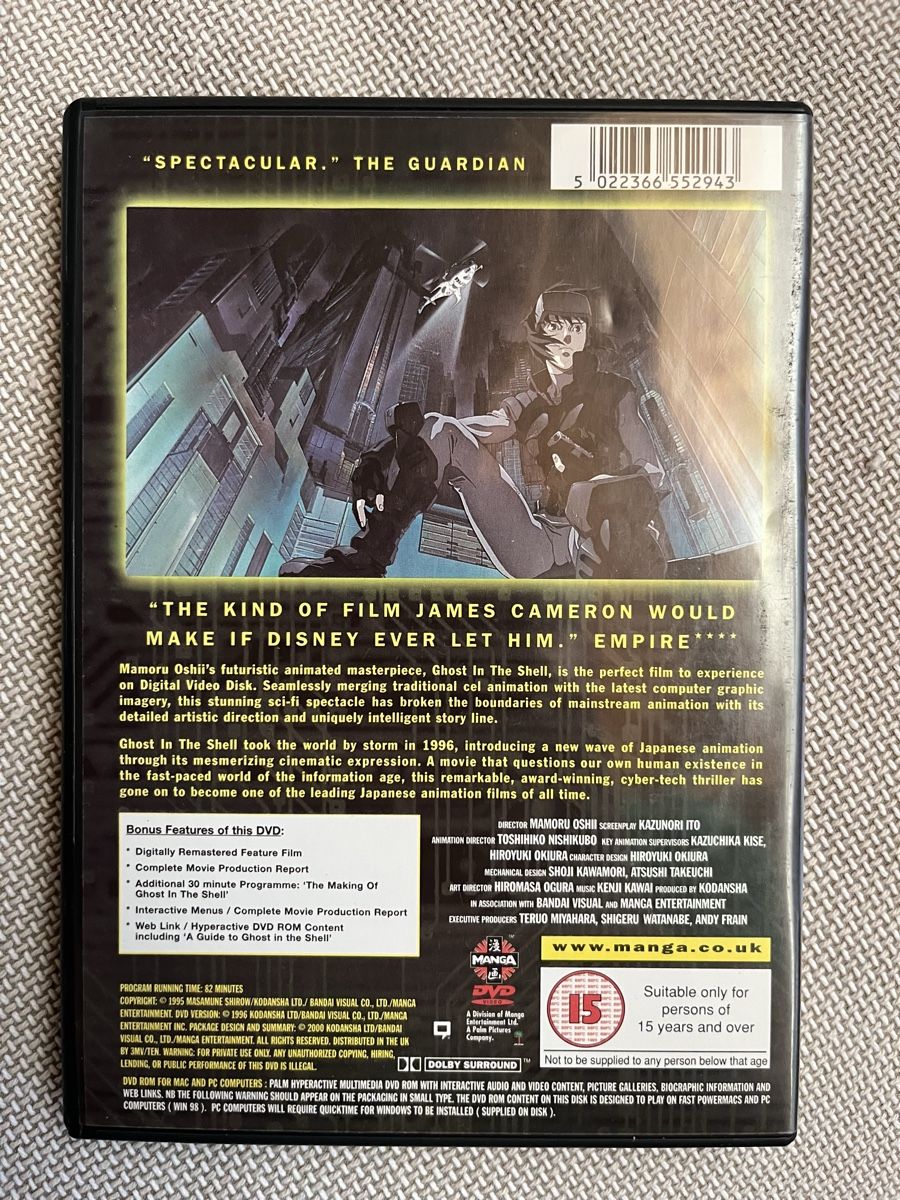 Tutti i DVDs: Ghost in a Shell -     Original UK DVD release by Manga – Usato da Inkwil venduto da RetrOhyeah_Schweiz 1