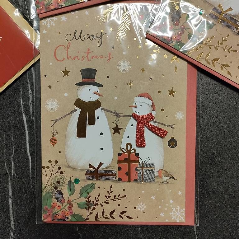 Karten: Weihnachtskarte mit Schneemann – Neu und originalverpackt aus Schaffhausen von tut_85dq 1