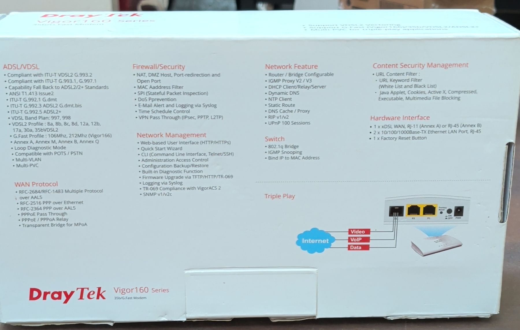 Draytek Modem & Router: DrayTek Vigor 165 VDSL2 Annex B modem – Nuovo (secondo la descrizione) da Kilchberg ZH venduto da rod_w62c 4