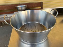 Abtropfsieb / Durchschlag massiv Chromstahl 18/10  32/39cm