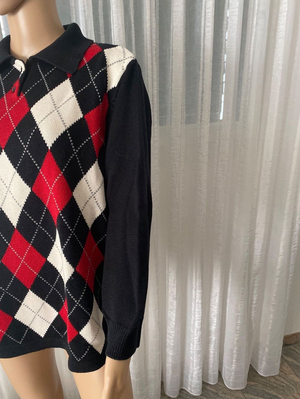 Pullover & Sweatshirts: Extravaganter seltener RHOMBEN Pullover, nero/rot, Gr. 44/46 – Gebraucht aus Winkel von ferrari2022 3