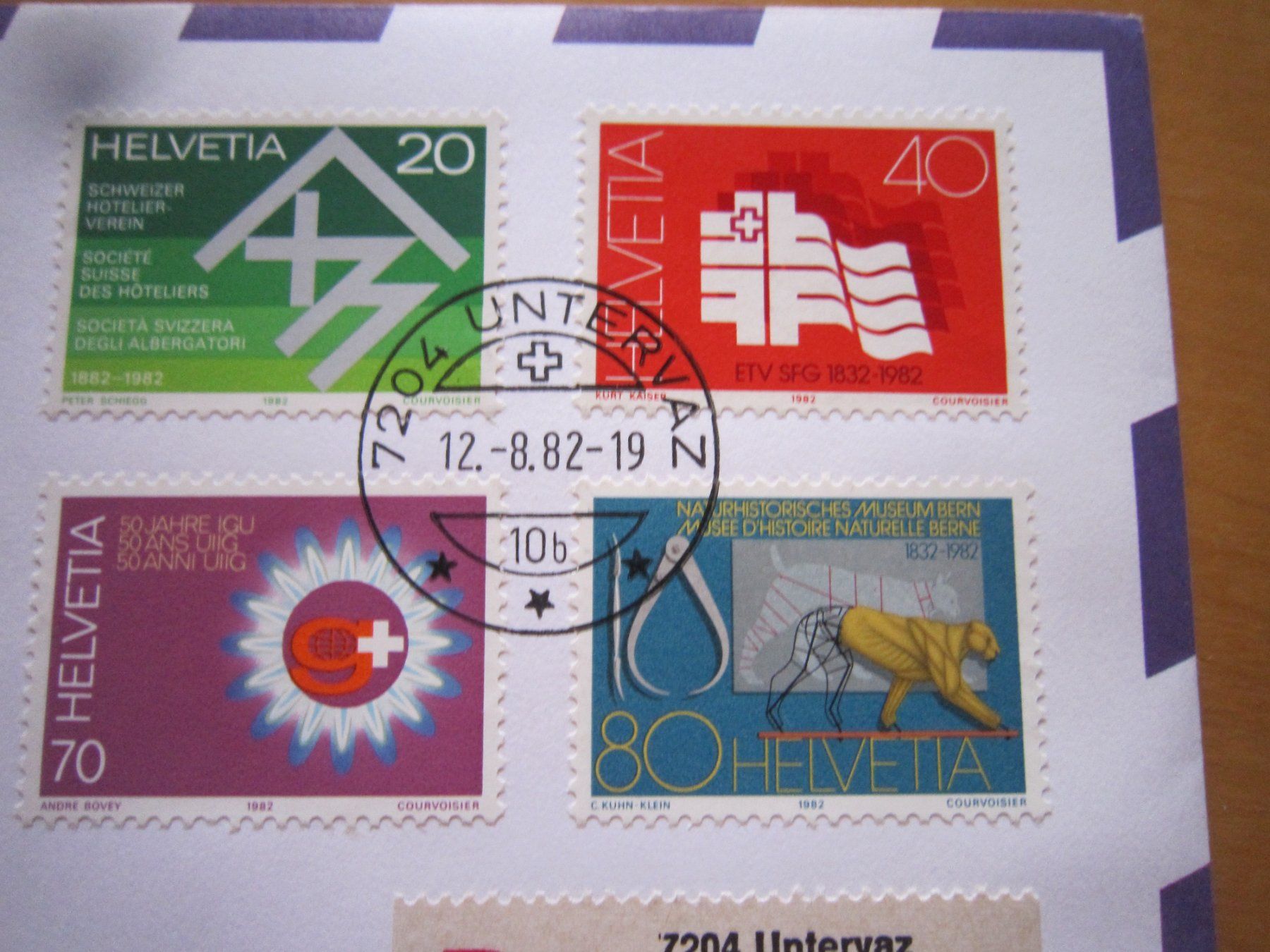 Tutti i francobolli: Ballonpost 1982 Stempel Untervaz- – Usato da Giubiasco venduto da sal_9j6w 1