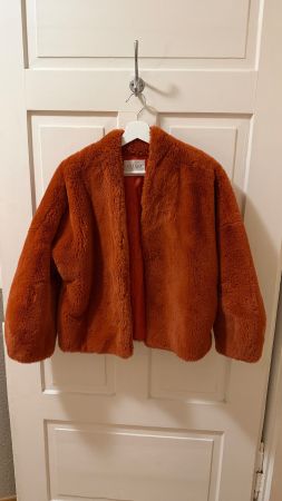 Velvet Faux Fur Orange Jacket