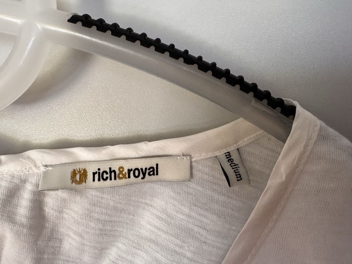 Rich & Royal T-shirt: Oberteil weiss Grösse M von rich&royal mit Einsatz – Nuovo (secondo la descrizione) da Aesch BL venduto da Micimacko-4 5