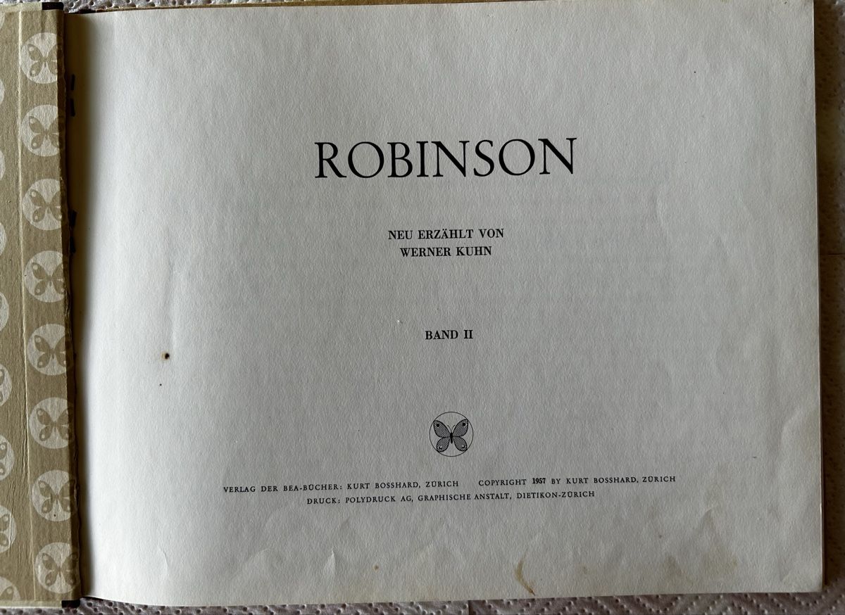 Libri: Robinson Band 2, Kinderbuch, 1957 – Usato da Lengnau BE venduto da AgriOttu 2