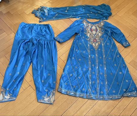 Abito tradizionale indiano/pakistano - Taglia M -Blu 49