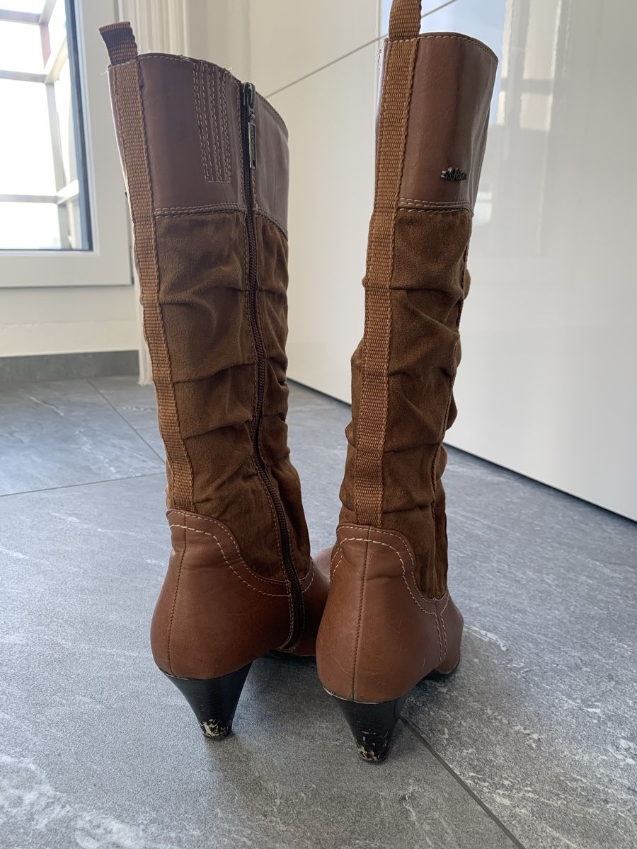 S.Oliver Damenschuhe: s.Oliver Winterstiefel, Gr. 38, Cognac – Gebraucht aus Einsiedeln von important__ 3