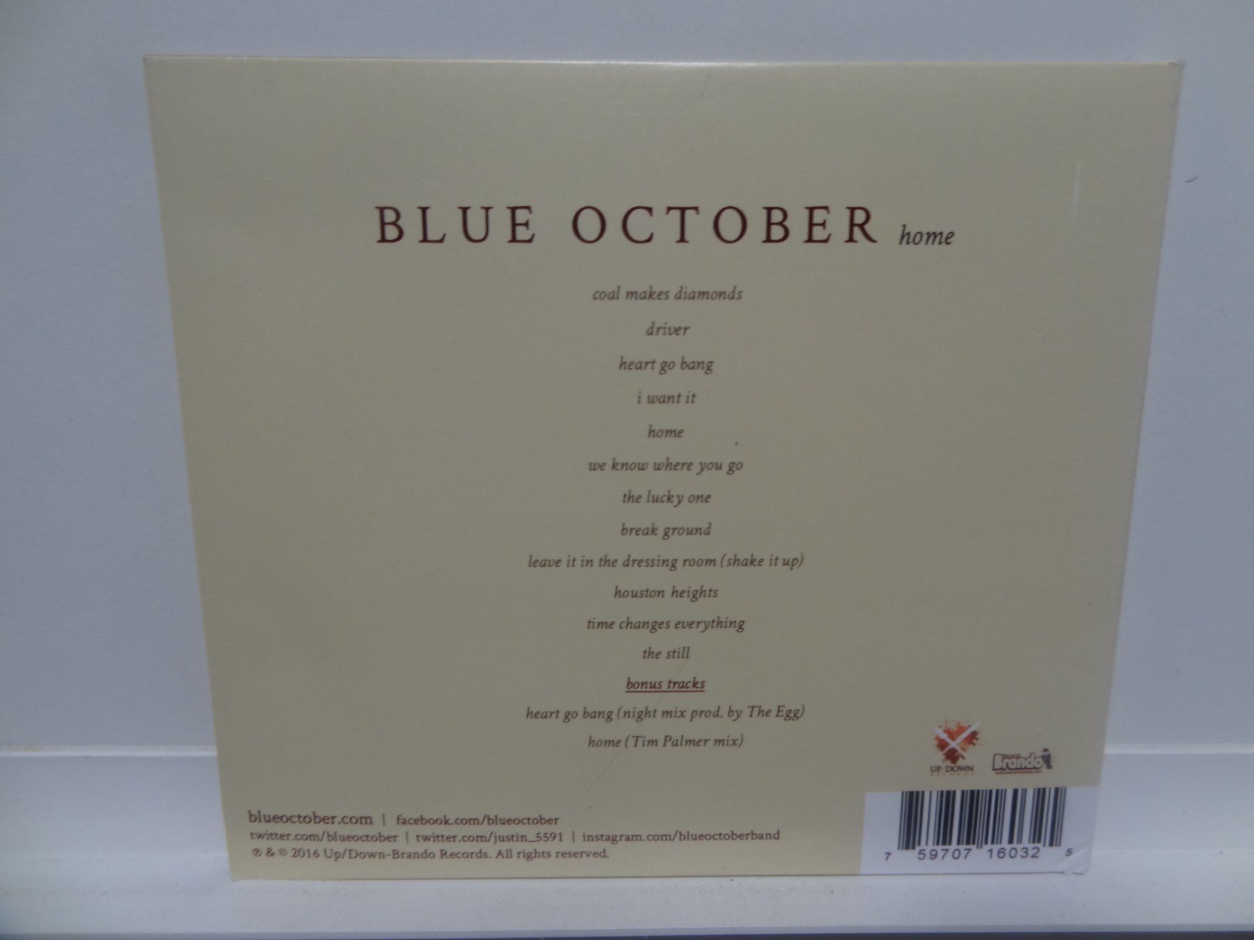 CDs: Blue October home CD – D'occasion à luzern par musicandart 1