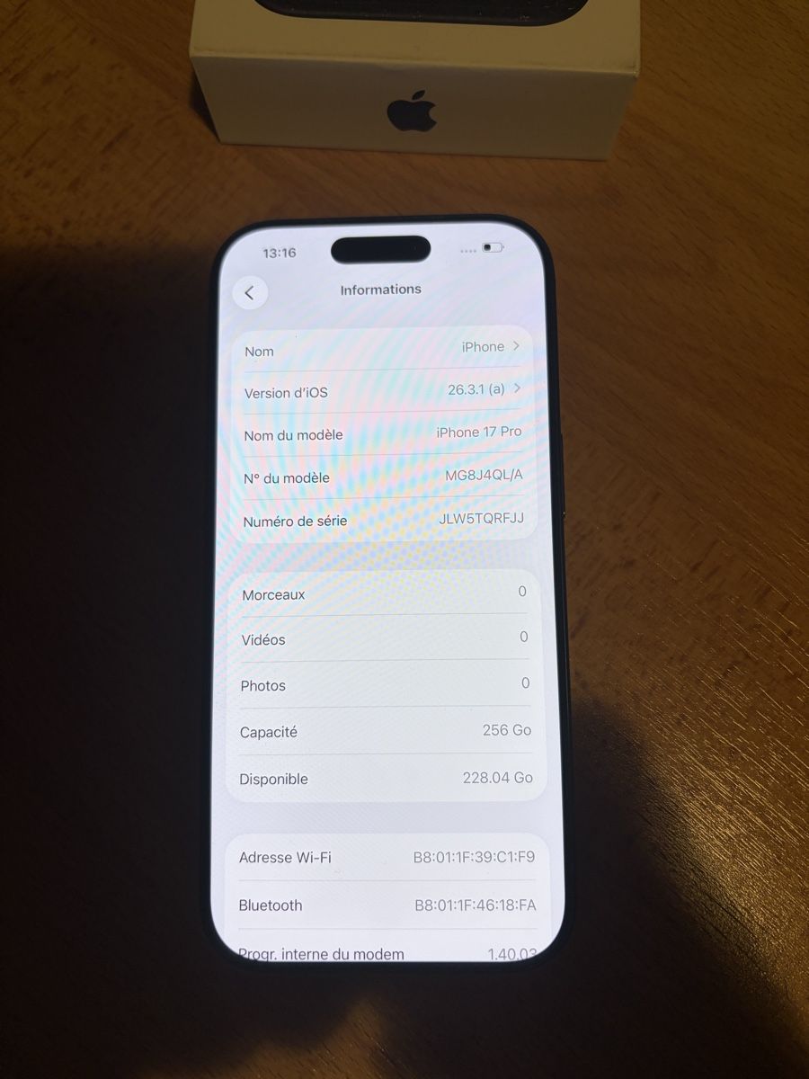 Apple Telefoni cellulari / Smartphones: iPhone 17 Pro 256GB bleu – Nuovo (secondo la descrizione) da sorens venduto da Adr_z78t 2