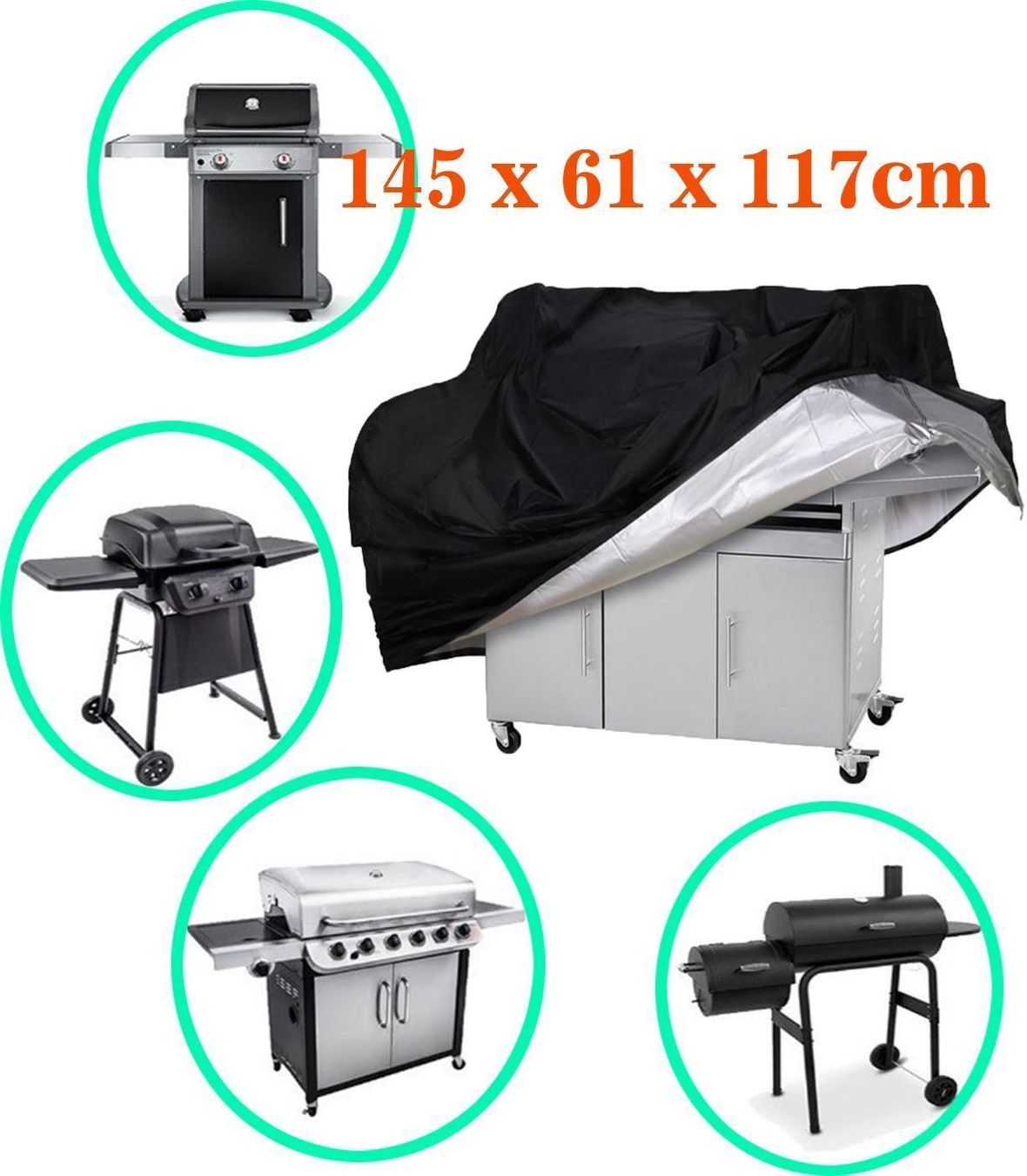 Altro: Grill Abdeckhaube BBQ Grillabdeckung – Nuovo (secondo la descrizione) da Thun venduto da coverall