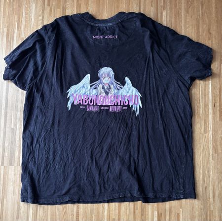Night Addict Anime T-Shirt schwarz Gr. L