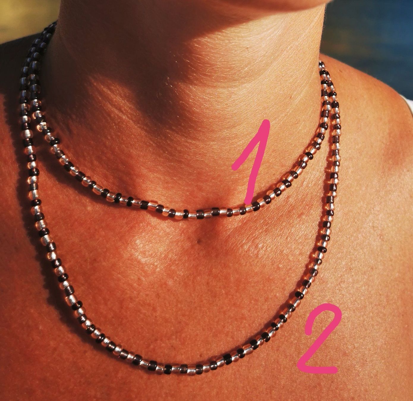 Catenine: Hand made Perlenkette (2 styles) – Nuovo e nell'imballaggio originale da Münsingen venduto da InnaN 3