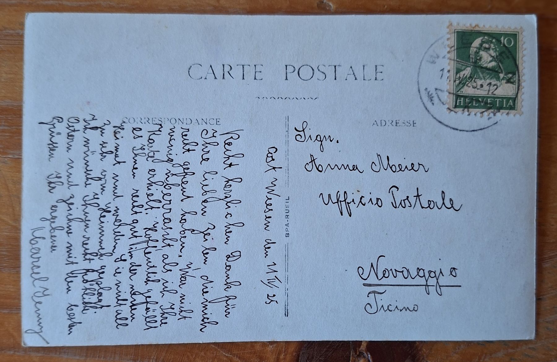 Cartes postales: Weesen 1925 – D'occasion à Siebnen par Leissav 1