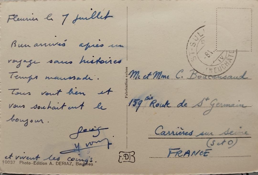 Cartoline postali: FLEURIER - Vue aérienne – Usato da Delémont venduto da Domdom1 1