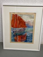 Aquarelle Bild ,Huber Karl Th R50x60