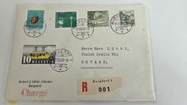 1952 Einschreiben Mischfrankatur